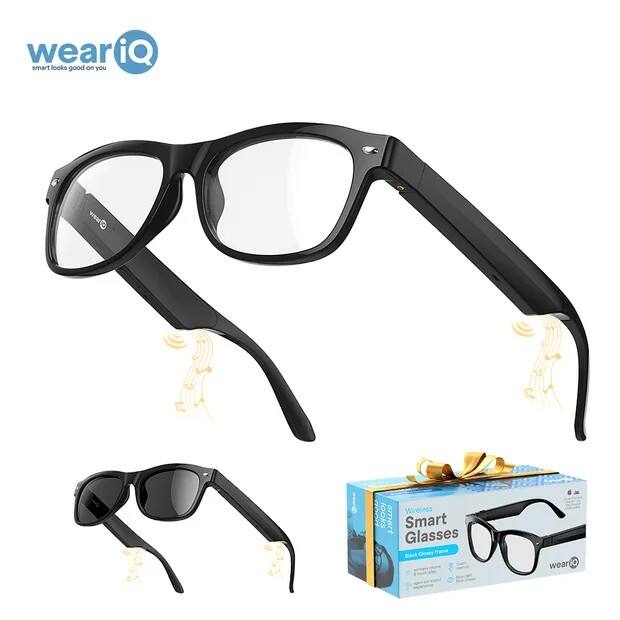 WearIQ - Bluetooth Smart Sunglasses - Shiny Black
