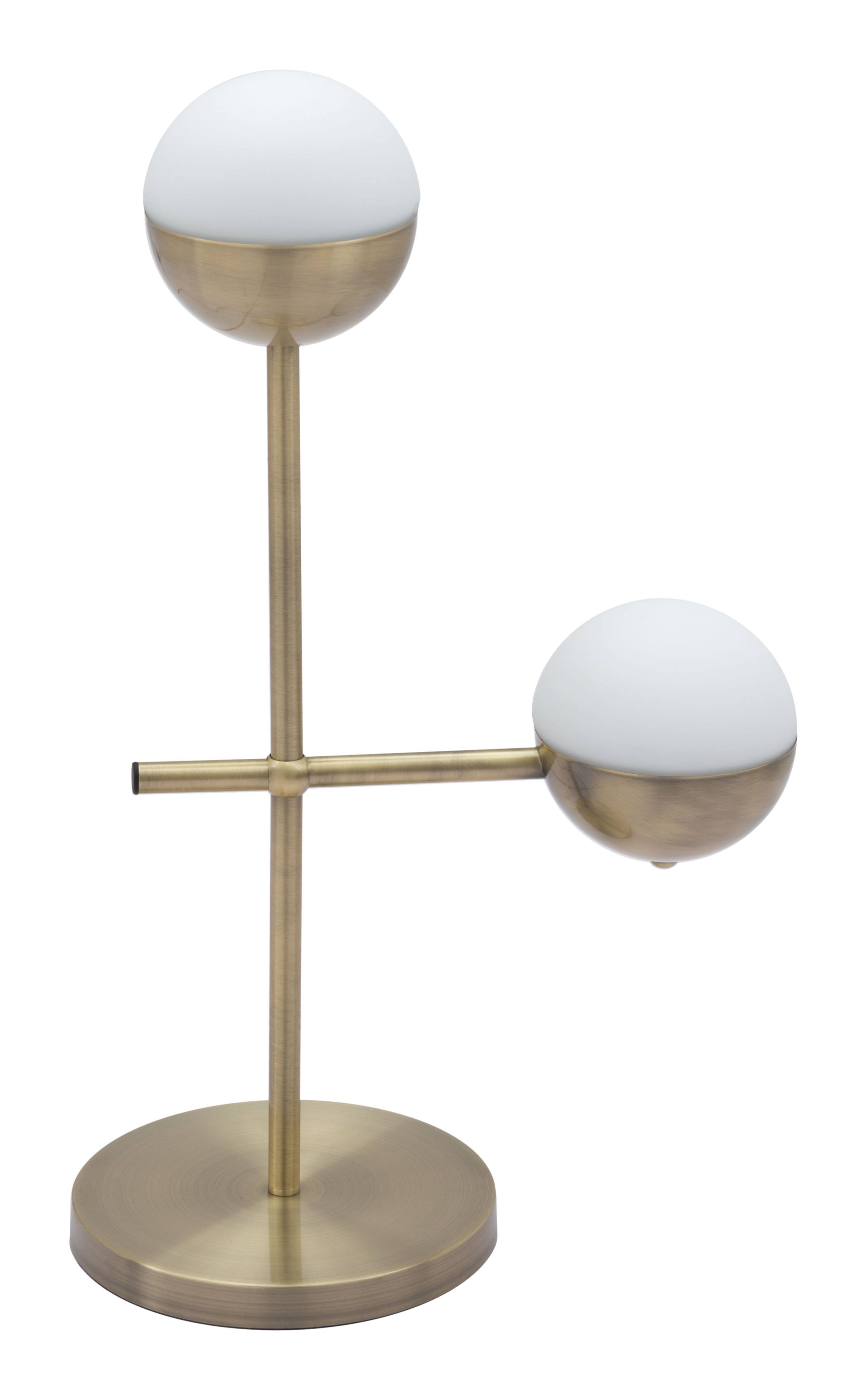 Alt View 1. Hivvago - Waterloo Table Lamp White & Bronze - White & Bronze.