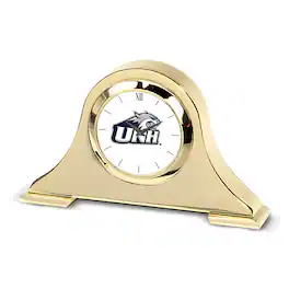 Jardine - New Hampshire Wildcats Team Logo Napoleon Desk Clock - Gold