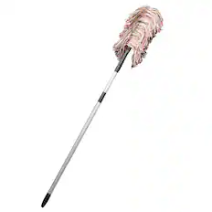 Front. Kings County Tools - Dust Mop for Hardwood Floors Extendable Duster Wand with 66” Long Telescoping Handle and Washable Wool Floor Mop Head.