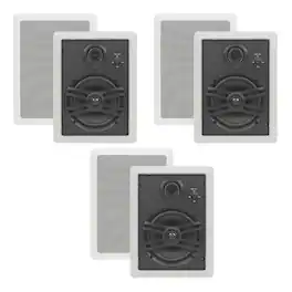 Yamaha - NS-IW470 In-Wall Speakers Bundle - 6 Pack - White