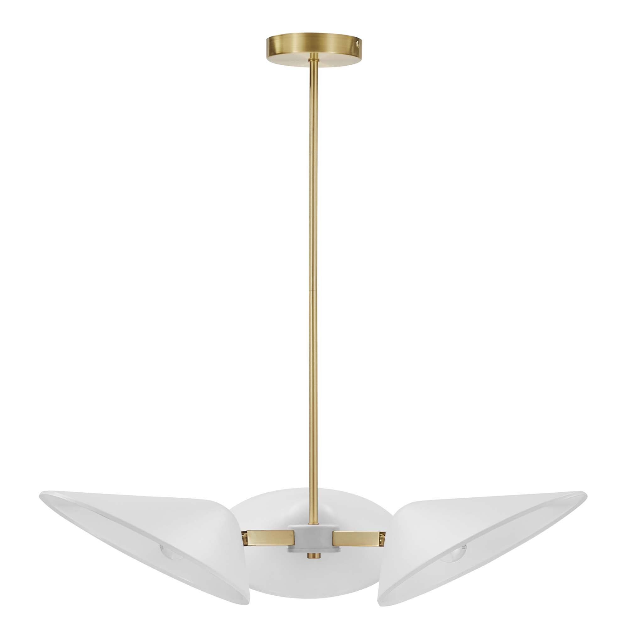 Alt View 1. Modway - Journey 3-Light 3" Arm Pendant by Modway - White.
