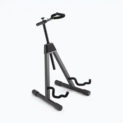 Front. On Stage Stands - On-Stage GS7465 Pro Flip-It A-Frame Guitar Stand, Black - Black.