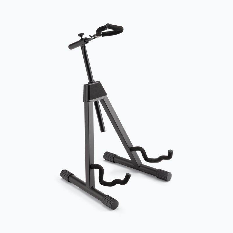 Front. On Stage Stands - On-Stage GS7465 Pro Flip-It A-Frame Guitar Stand, Black - Black.