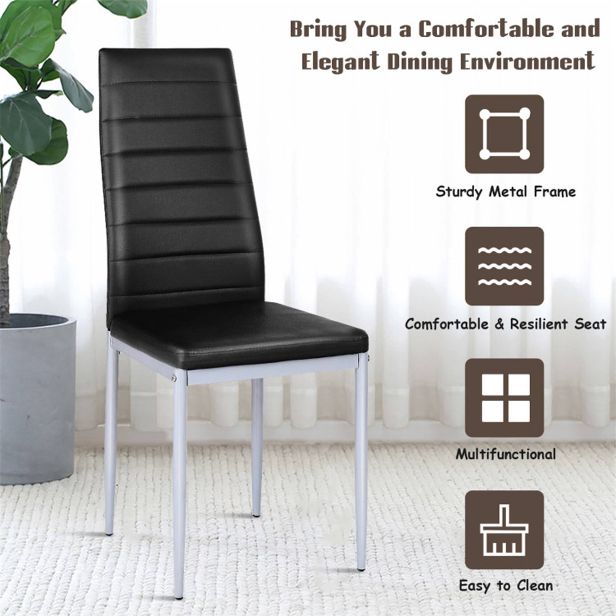 Bring You a Comfortable and Elegant Dining Environment

- Sturdy Metal Frame
- Comfortable & Resilient Seat
- Multifunctional
- Easy to Clean