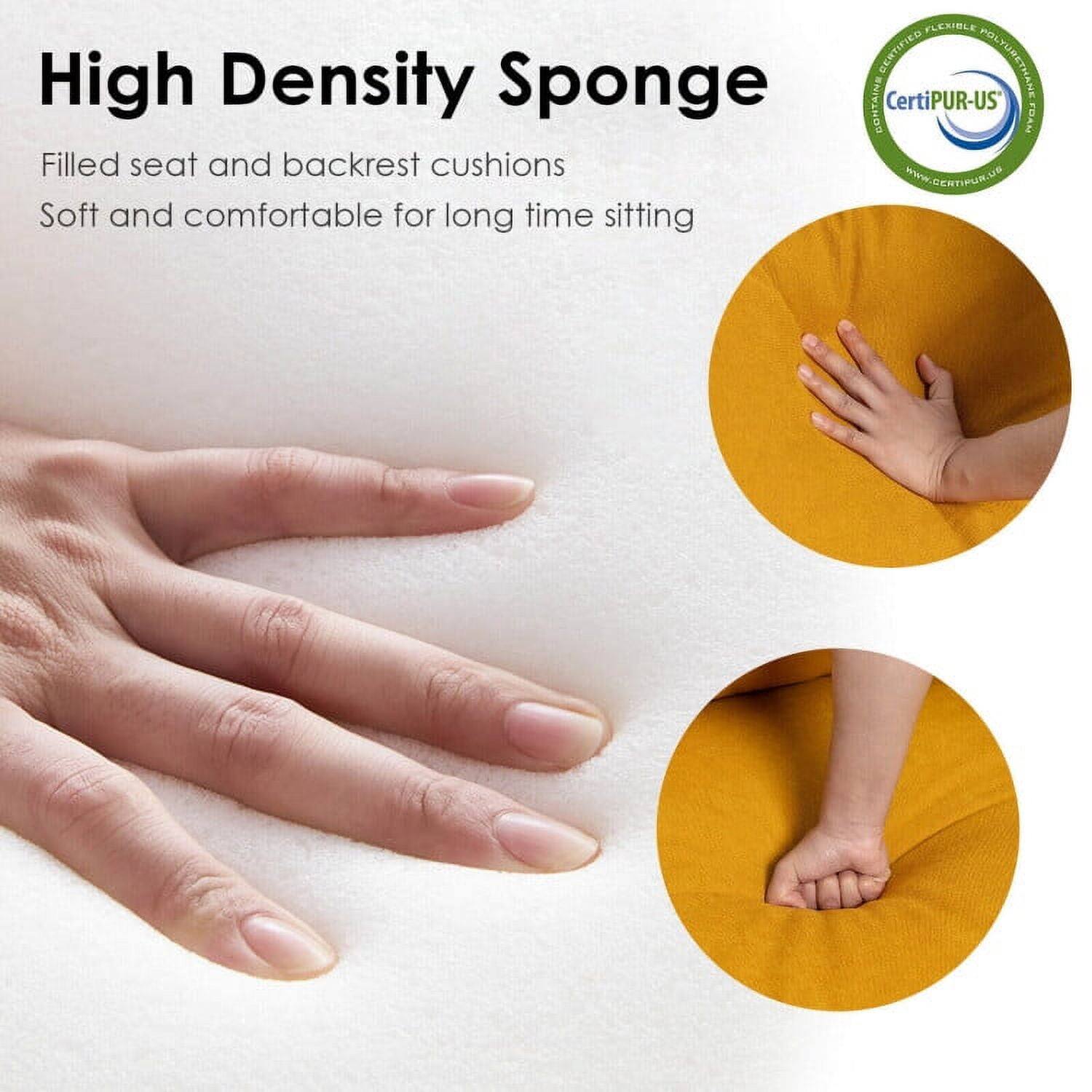 High Density Sponge  
Filled seat and backrest cushions  
Soft and comfortable for long time sitting  

PLEXIBLE CERTIFIED POLYURETHANE CONTAINS  
CertiPUR-US  
www.certipur.us