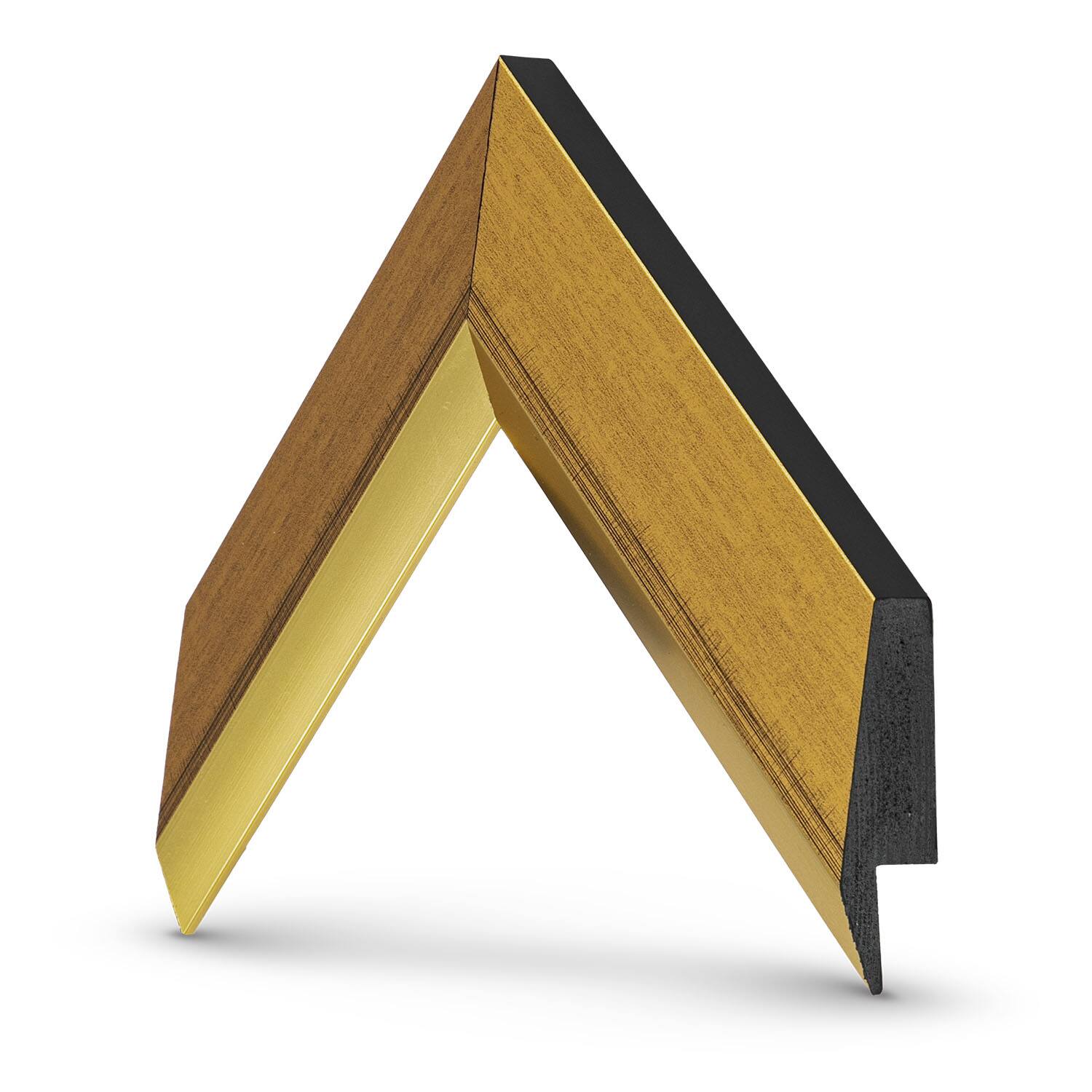 Alt View 11. Deco TV Frames - 55" Slim Bezel for Samsung The Frame TV - Modern Gold Leaf.