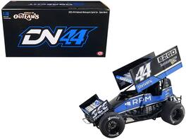 Winged Sprint Car #44 Dylan Norris "RPM" Gobrecht Motorsports "World of Outlaws" (2023) 1/18 Diecast Model Car by ACME - Black and Blue