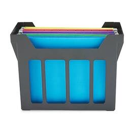 Staples - File Caddy with File Folders, Open Lid, Letter, (10613) - Black