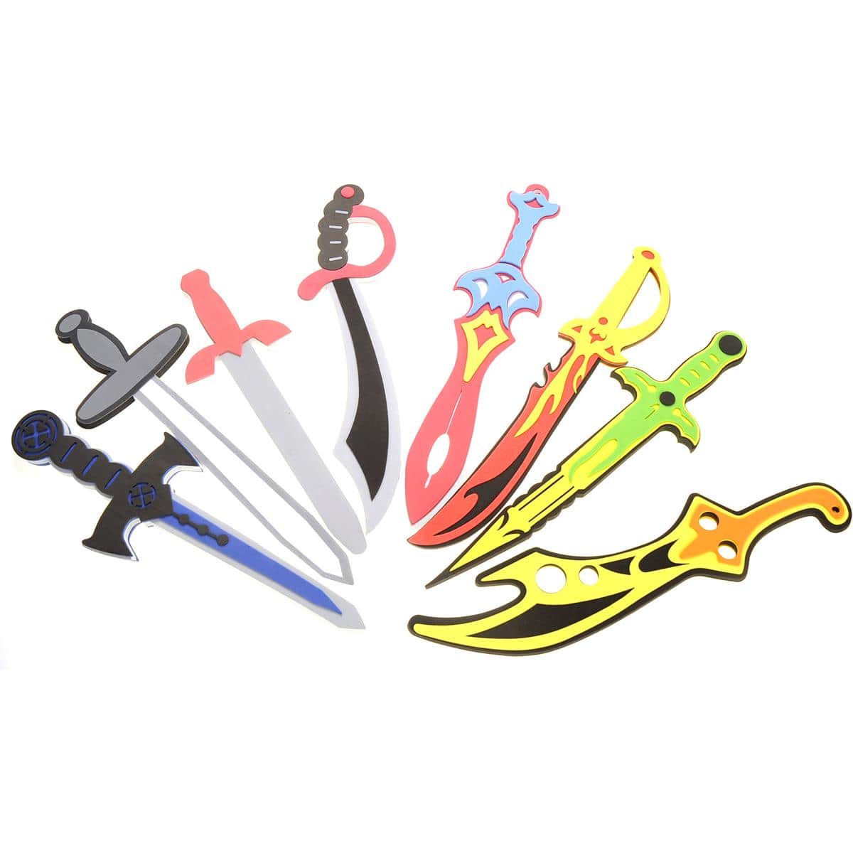 JuzToys - 8 Piece Foam Swords Play Set for Kids Parties & Pretend Play - Multicolored price history on PriceWatchPro
