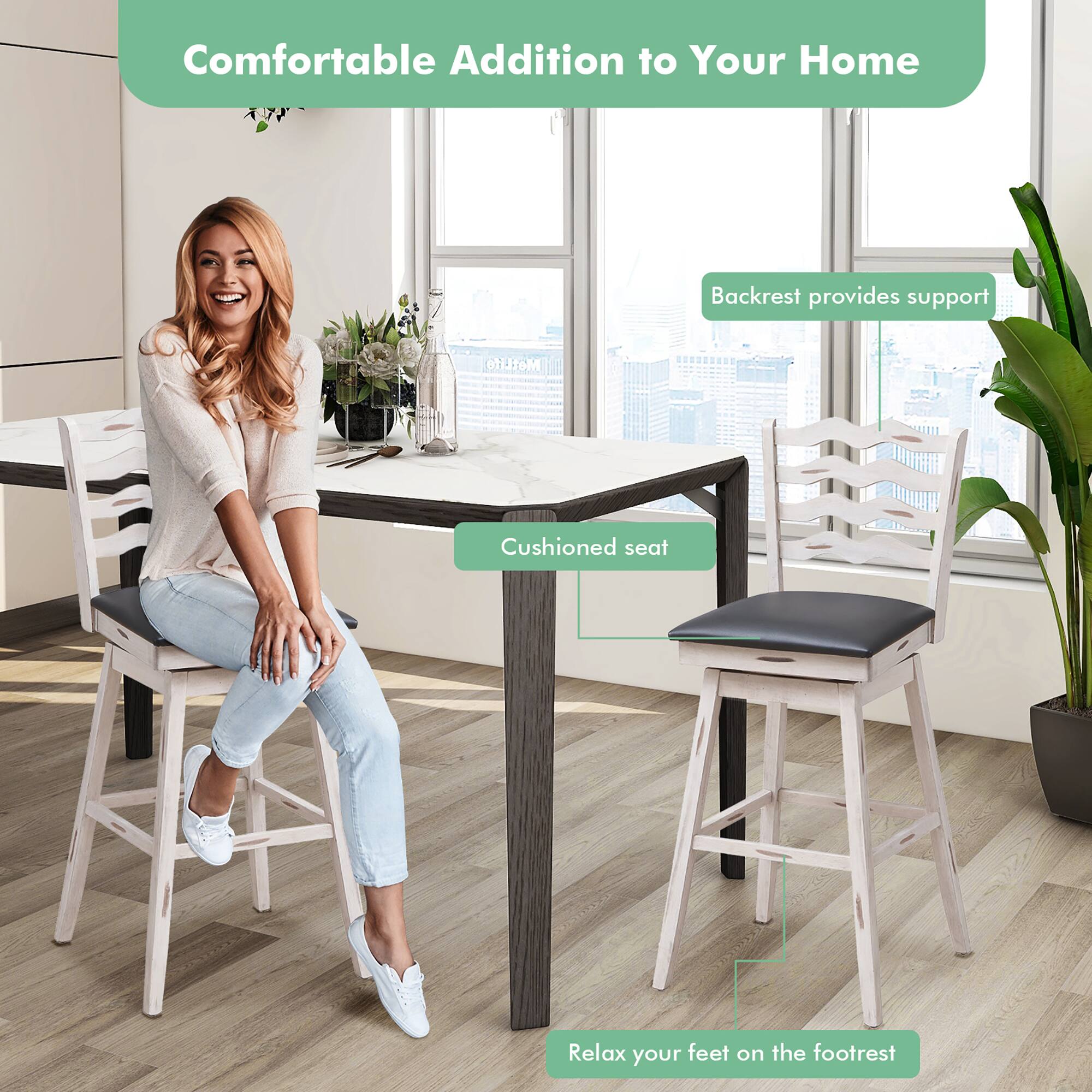Comfortable Addition to Your Home: MetLife Cushioned seat provides support, while the backrest offers additional relaxation. Relax your feet on the footrest for added comfort.