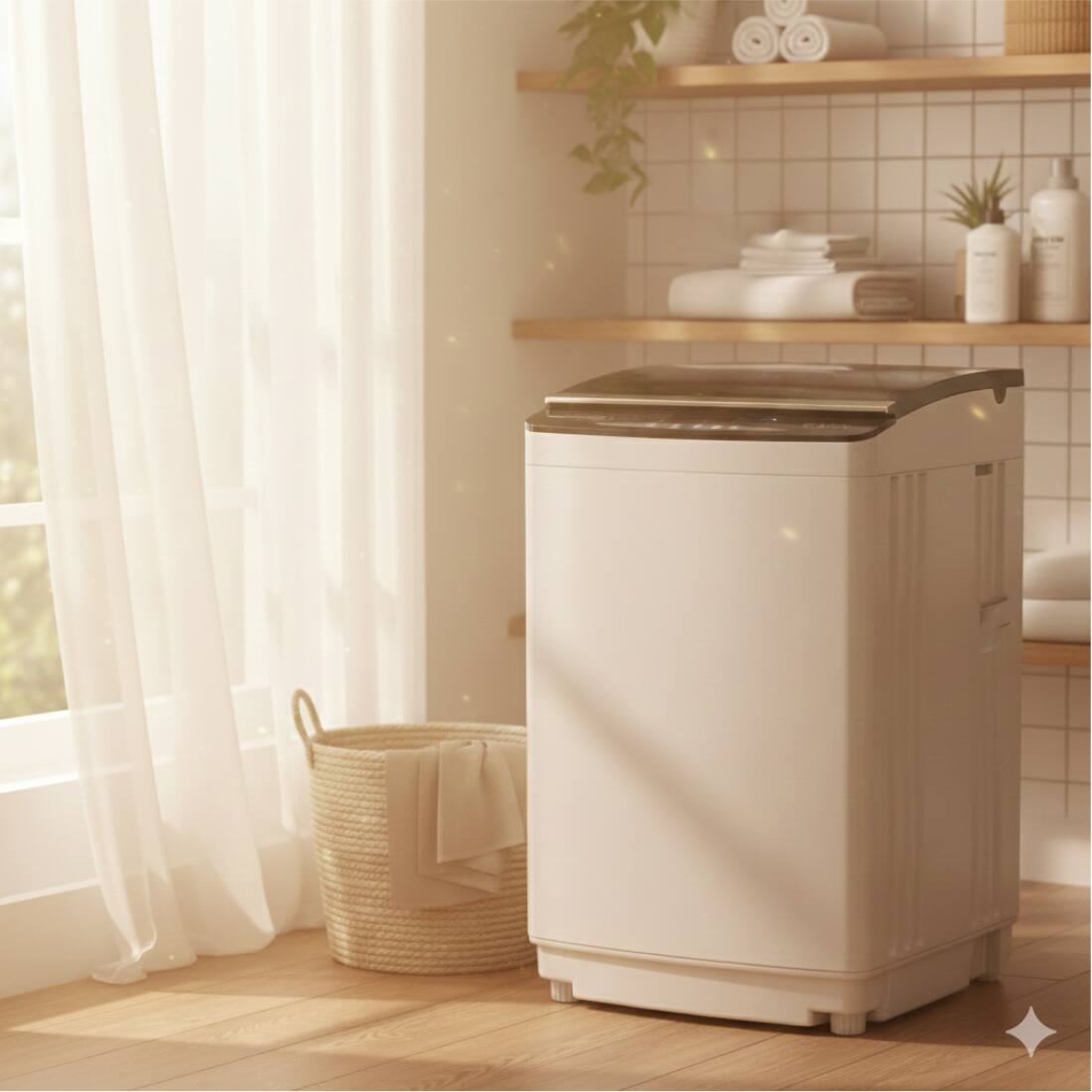Left. Golden - 22 lb/3.0 Cu. Ft. Compact Portable Top-Load Washer - White.