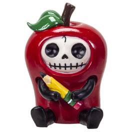 Pacific Trading - Furrybones Ringo Signature Skeleton in a Apple Costume with a Pencil Friend Figurine - Red