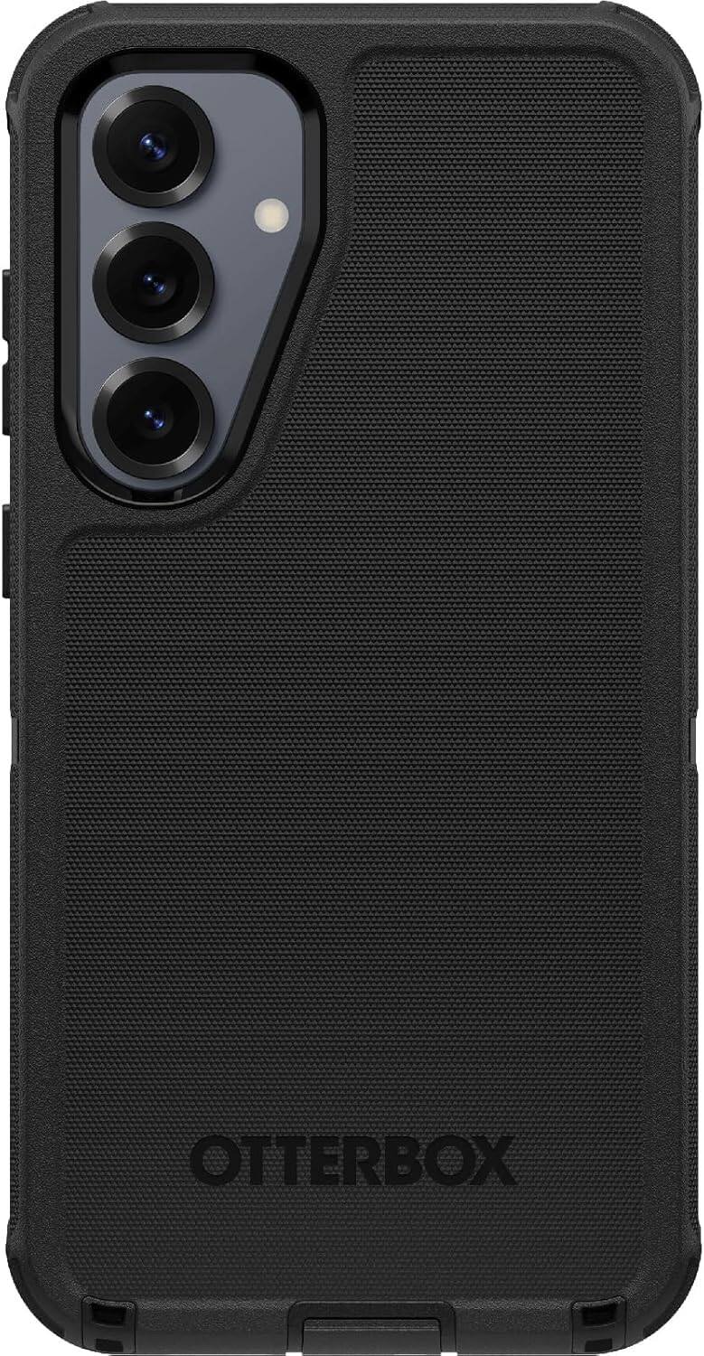 Left. OtterBox - OtterBox - Defender Series Pro Hard Shell for Samsung Galaxy S25+ - Black.