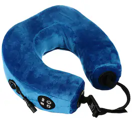 Conair - HEATSHIATSU ™ Neck Rest with Vibration, Heat & Shiatsu Massager - Blue