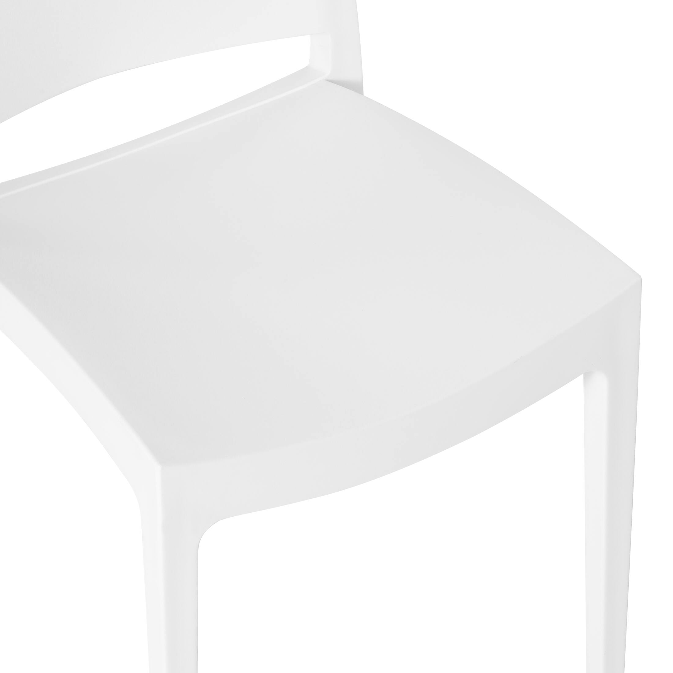 Alt View 2. WestinTrends - WestinTrends Playa Modern Polypropylene Stackable Plastic Patio Dining Chair (Set of 2) - White.