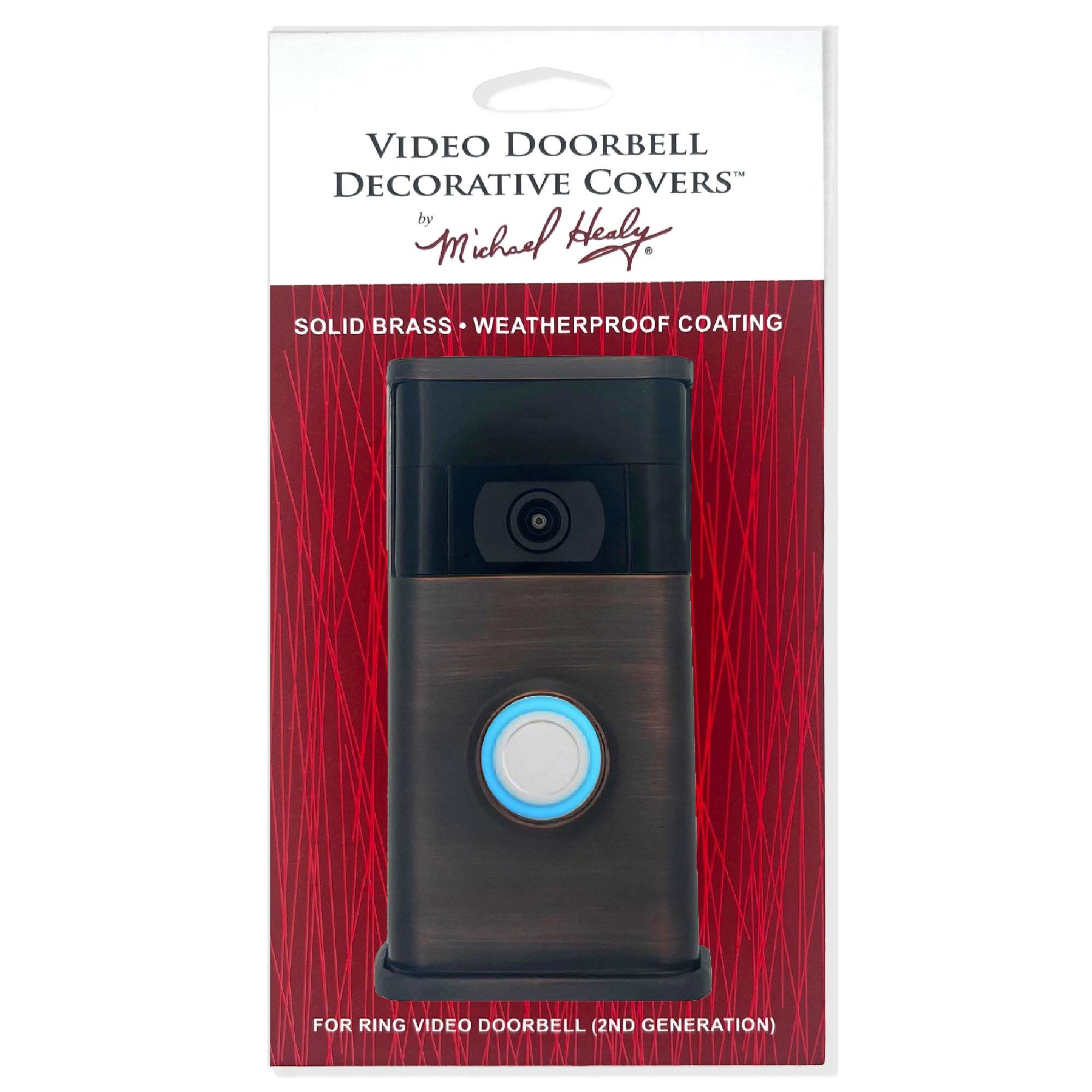 VIDEO DOORBELL DECORATIVE COVERS  
by Michael Healy  

SOLID BRASS • WEATHERPROOF COATING  

FOR RING VIDEO DOORBELL (2ND GENERATION)