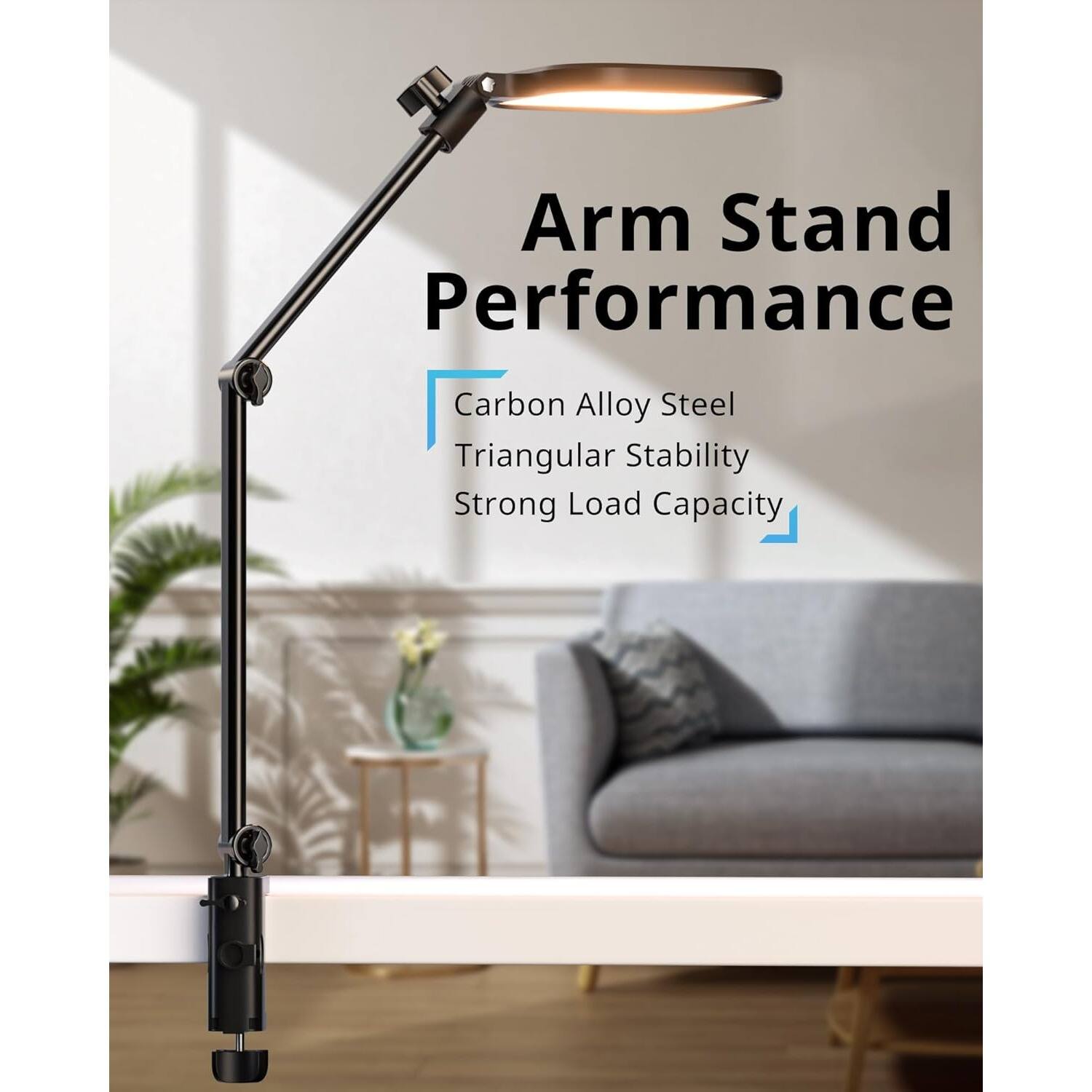 Arm Stand Performance

- Carbon Alloy Steel
- Triangular Stability
- Strong Load Capacity