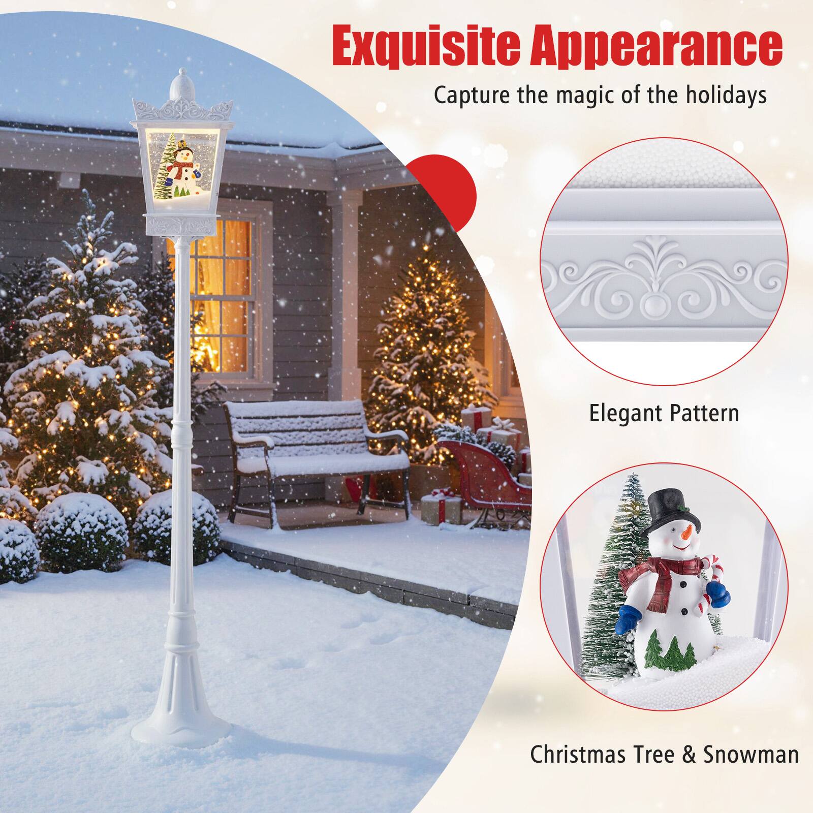 Exquisite Appearance  
Capture the magic of the holidays  

Elegant Pattern  

Christmas Tree & Snowman
