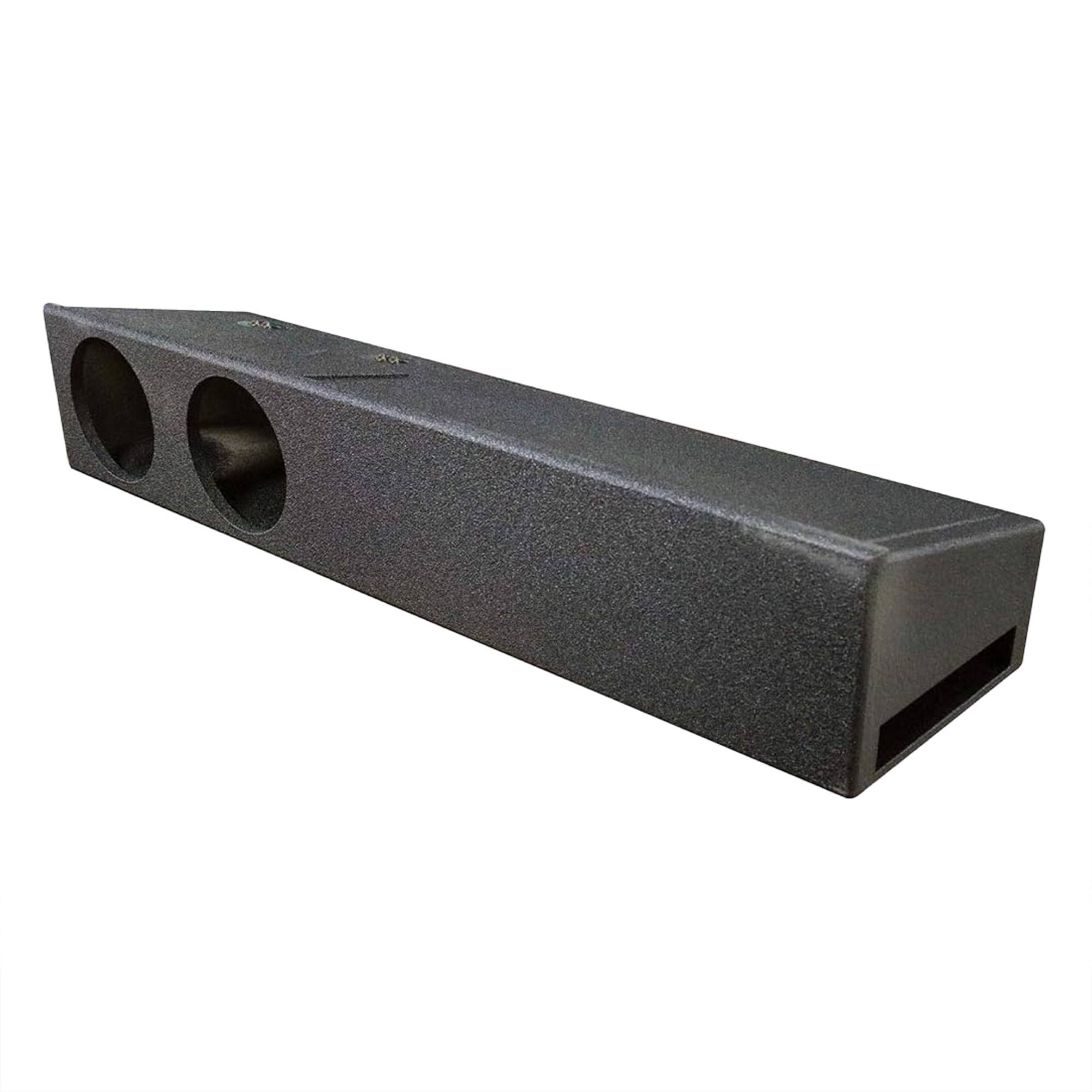 Front. QPower - QPower Dual 8" Sub Box - Ford F150 SuperCrew 09-25, F250/F350 Super Duty 17-25 - Charcoal Black.