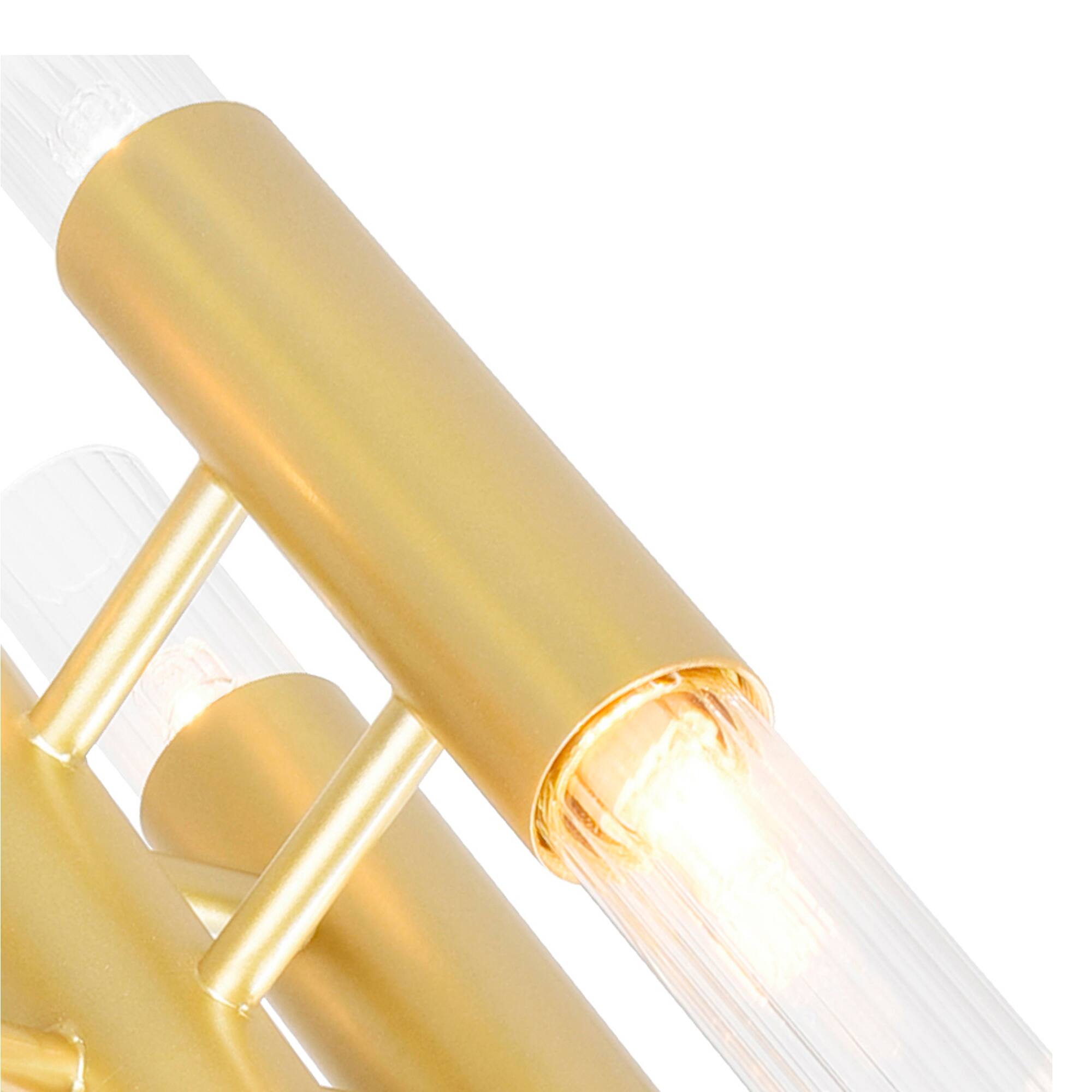 Angle. CWI Lighting - Orgue 6 Light Sconce With Satin Gold Finish - Satin Gold.