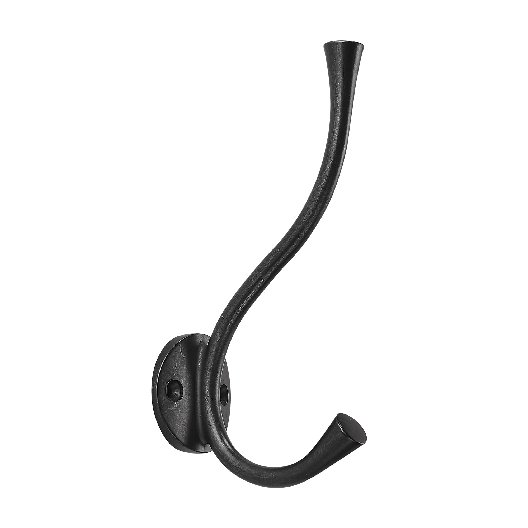 Front. HM 1810 - Coat Hooks - Champagne Bronze Decorative Wall For Bathroom Living Room Bedroom Hanger Robe Dressing Fitting - Antique Black 3.