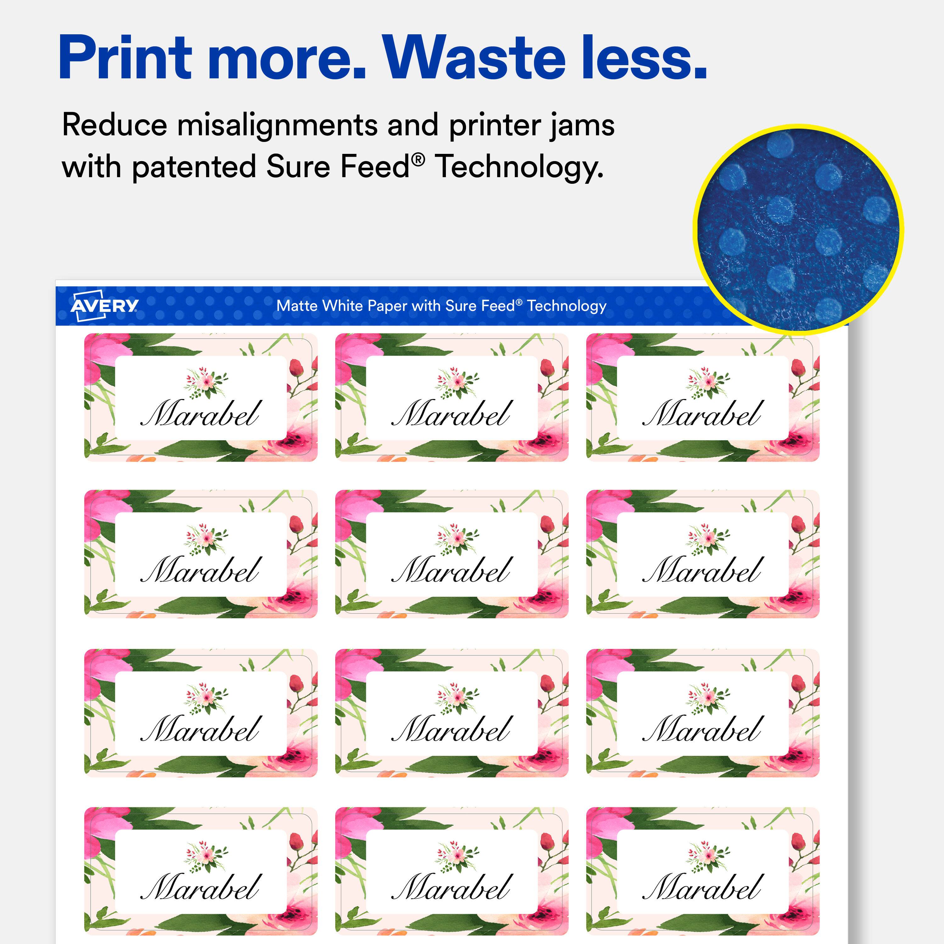 Avery Avery® Matte Rectangle Labels, 1 1/4