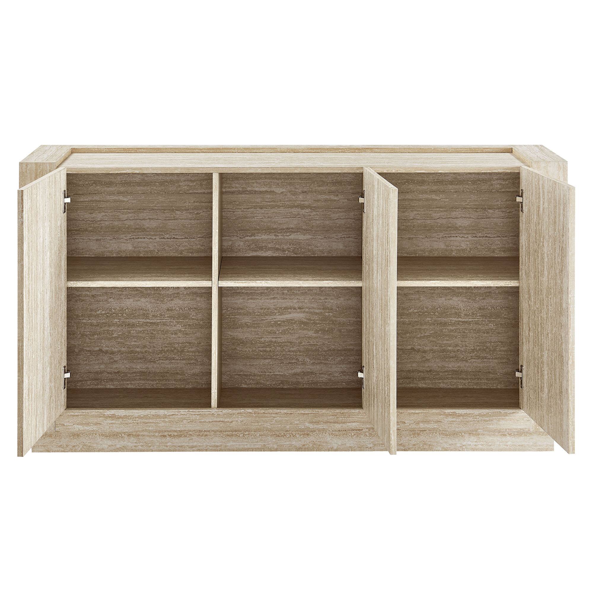 Alt View 6. Modway - Hollis 59" Travertine Sideboard by Modway - Travertine.