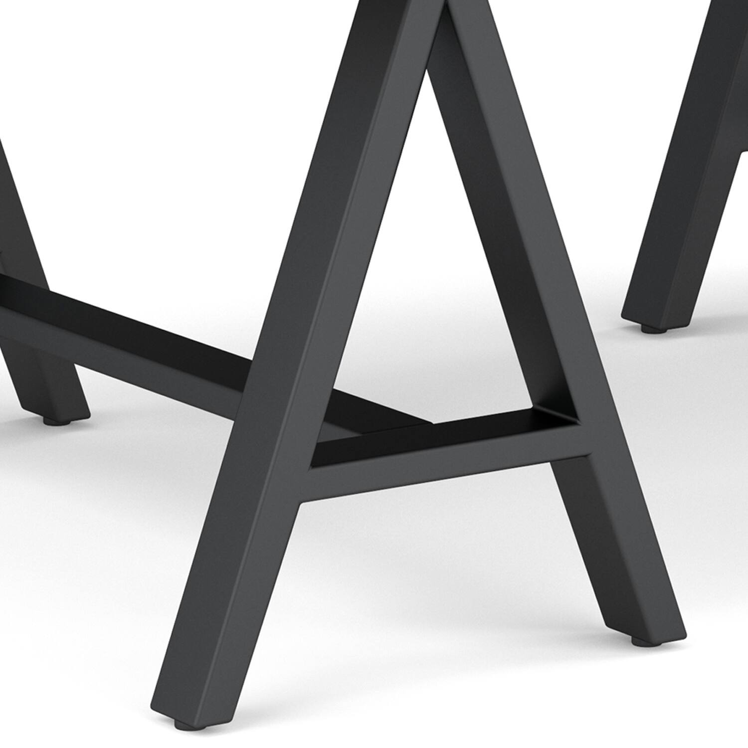 Alt View 12. Simpli Home - Sawhorse Solid Walnut Veneer and Metal Coffee Table - Walnut.