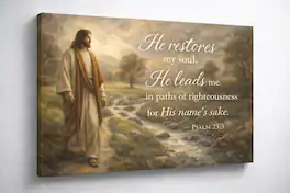 FC Design - Large Soft Restoration Path Canvas 24x36" Ready-to-Hang Religious Art Painting Home Wall Decor - MultiColor