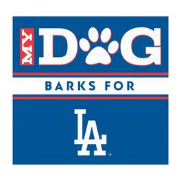 Imperial - Los Angeles Dodgers 10" x 10.5" My Dog Barks Wood Wall Art - Multicolor