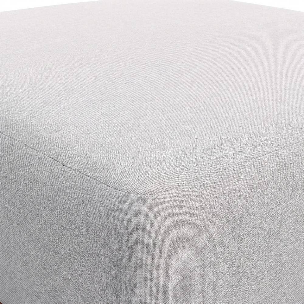 Alt View 1. Outdoor Escape - Outdoor Patio Ottoman with Acacia Wood Top and Stylish Design - Gray.