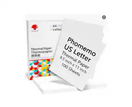 Phomemo - Thermal Paper 200 Sheets For M832/M08F Portable Printer - White