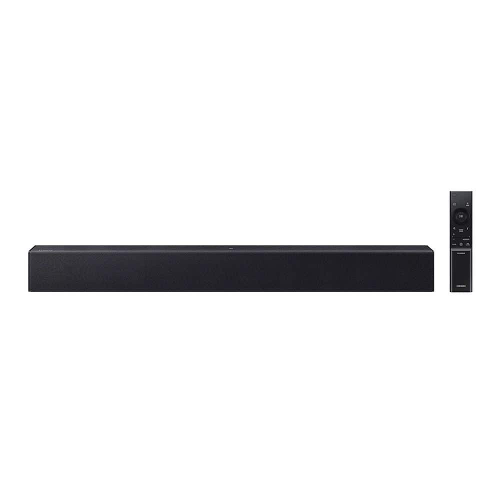 Front. Samsung - B-series HW-B400F 2.0 Channel Soundbar with Built in Subwoofer Black - Black.