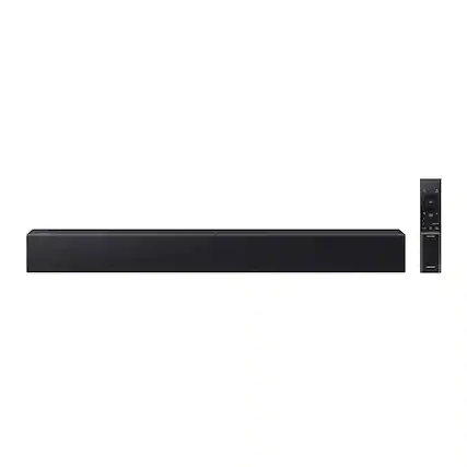 Front. Samsung - B-series HW-B400F 2.0 Channel Soundbar with Built in Subwoofer Black - Black.