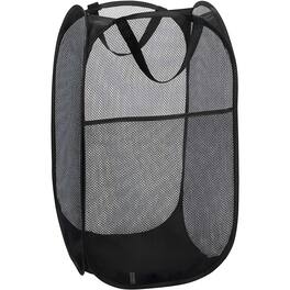 Kitcheniva - Foldable Mesh Popup Laundry Hamper - Black