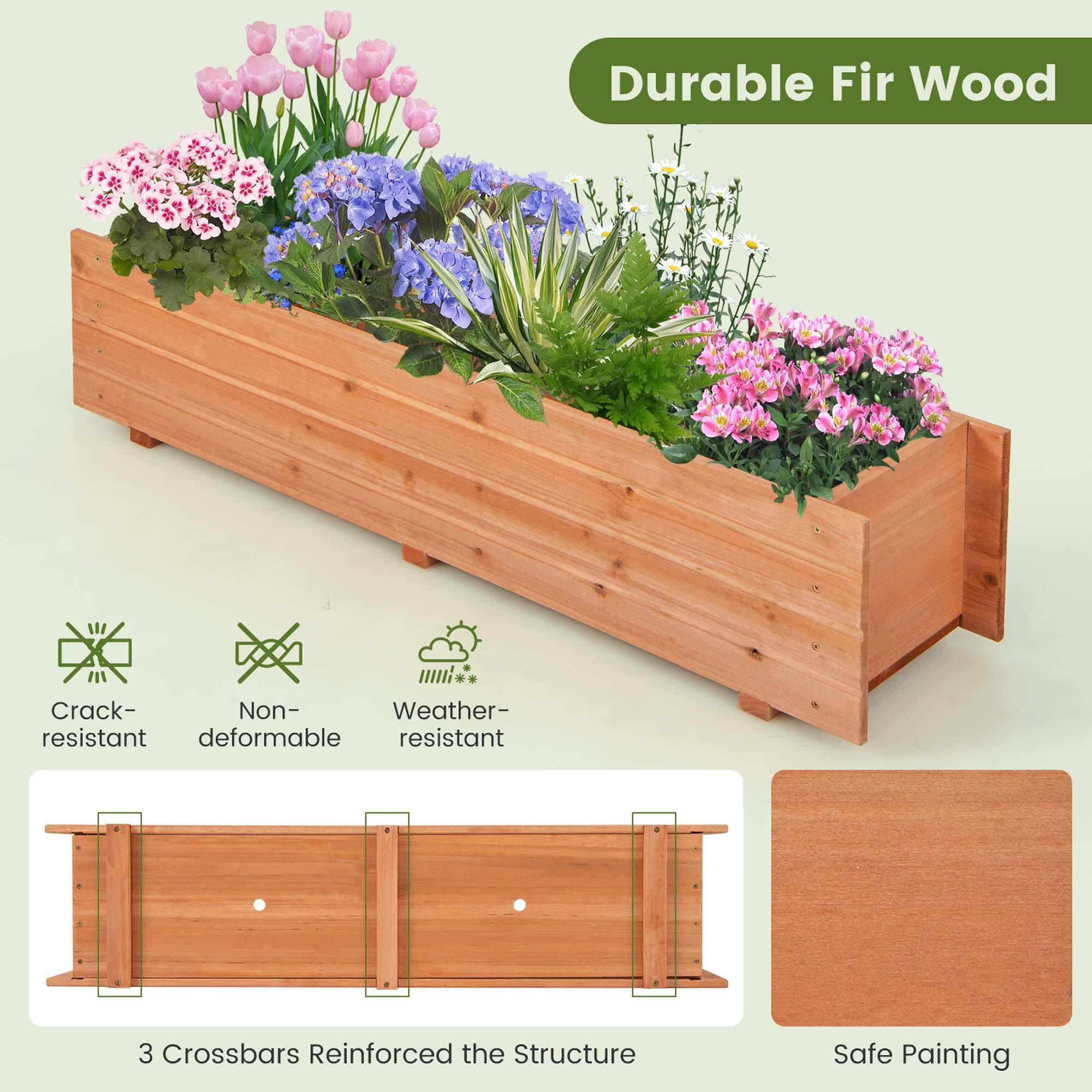 Durable Fir Wood Crack-Non-Weather-resistant deformable resistant 3 Crossbars Reinforced the Structure Safe Painting