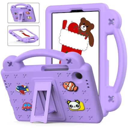 Front. UUCOVER - Kids Case for Samsung Galaxy Tab A11 8.7-inch 2025 (SM-X130/X133/X135),Shockproof EVA Case Handle Adjustable Stand Cover - Purple.