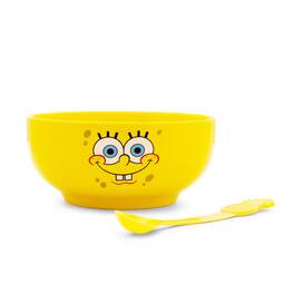 Silver Buffalo - Nickelodeon SpongeBob SquarePants Ceramic Bowl With Color-Changing Spoon - Yellow