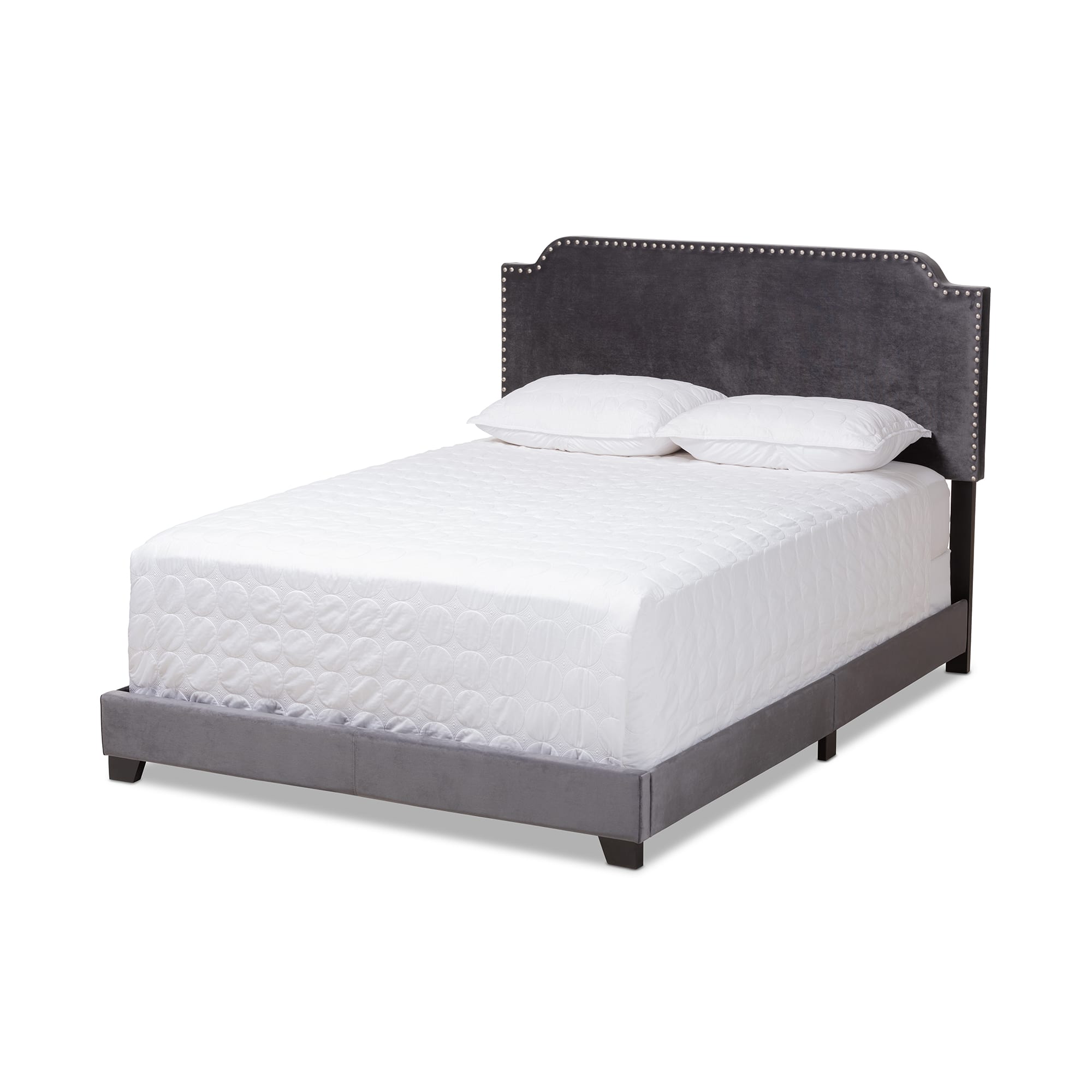 Baxton Studio - Darcy Luxe and Glamour Velvet Upholstered Bed - Dark Gray price history on PriceWatchPro