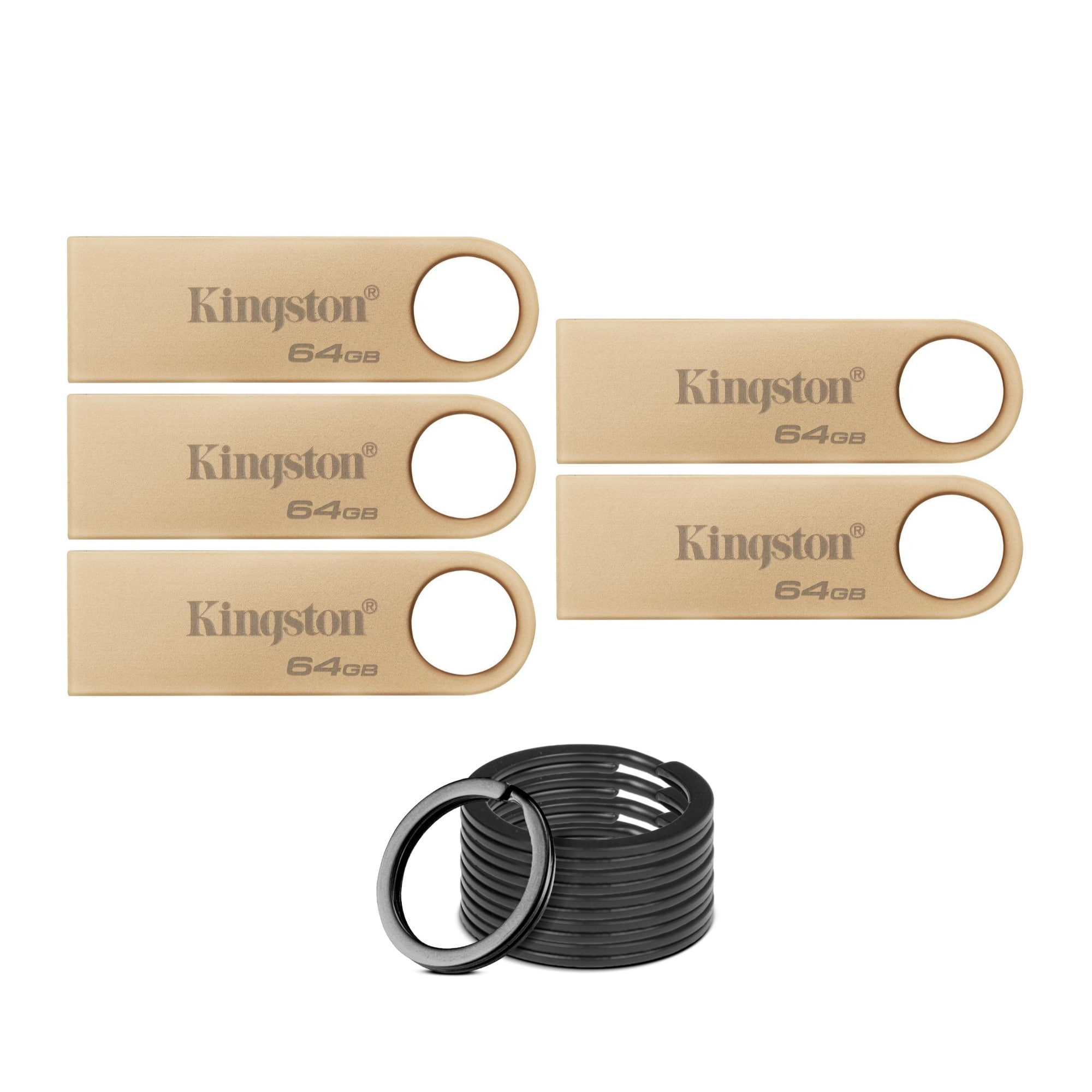 Kingston - DataTraveler SE9 G3 Gen 1 220MBPS Read Speed Flash Drive 5 Pack Bundle