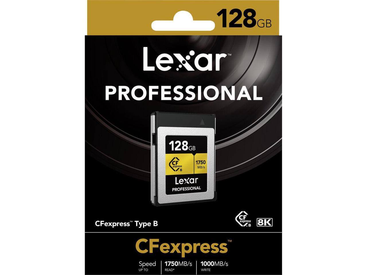 128GB Lexar PROFESSIONAL CFexpress Type B  
Speed: 1750MB/s (Read), 1000MB/s (Write)