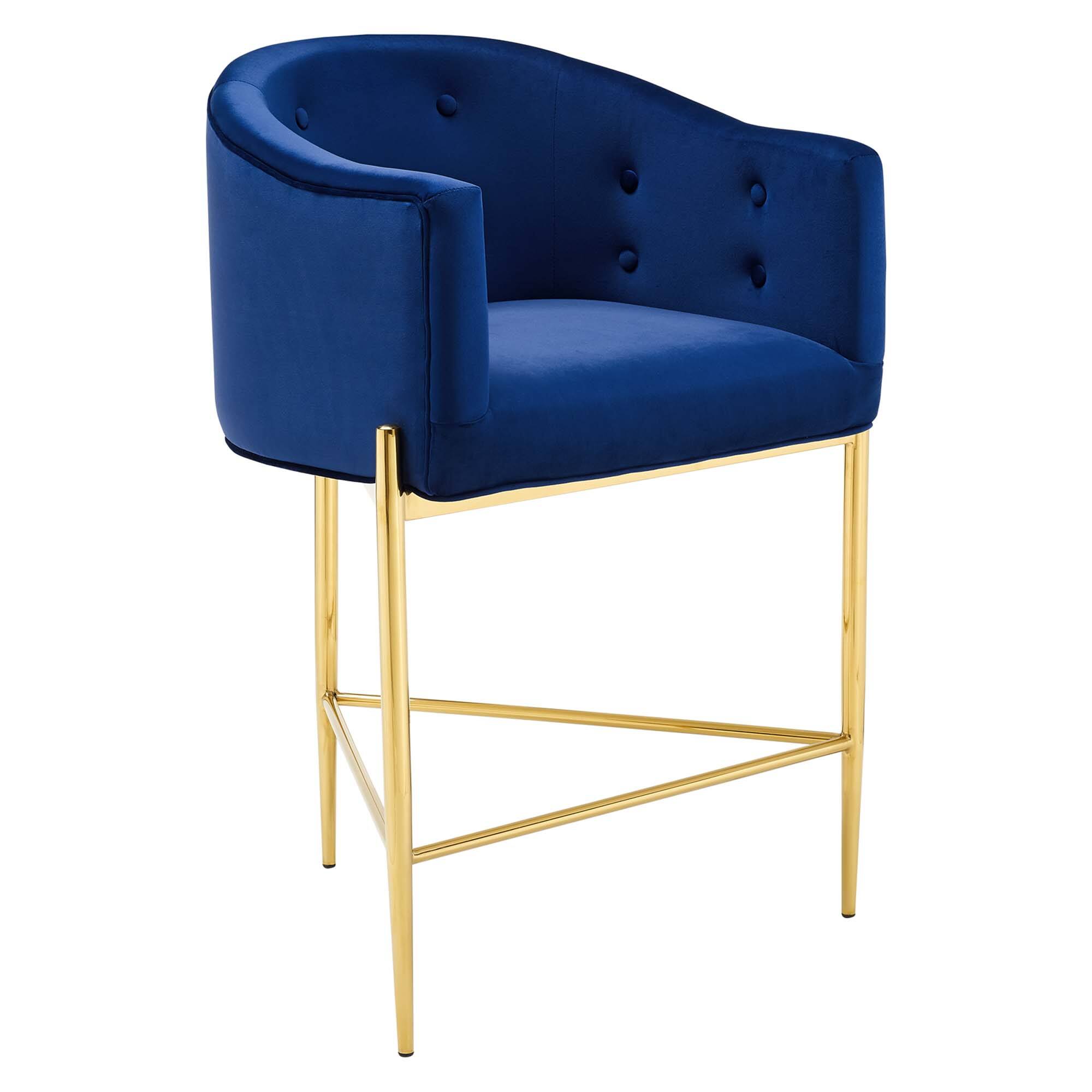 Angle. Modway - Savour Tufted Counter Stool by Modway - Navy.