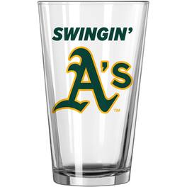 Logo Brands - Athletics 16oz. Team Slogan Pint Glass - Multicolor