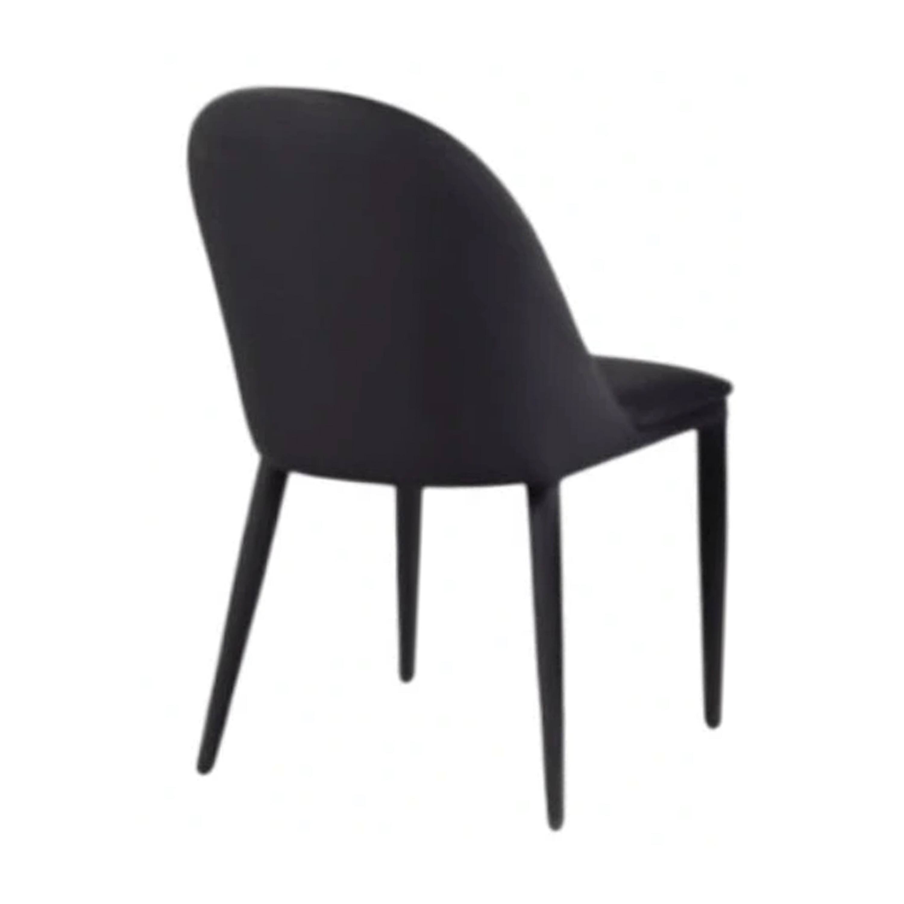 Alt View 3. Manhattan Lane - Envik Side Dining Chair Set of 2, Black Metal, Faux Leather, Foam Cushions - Black.