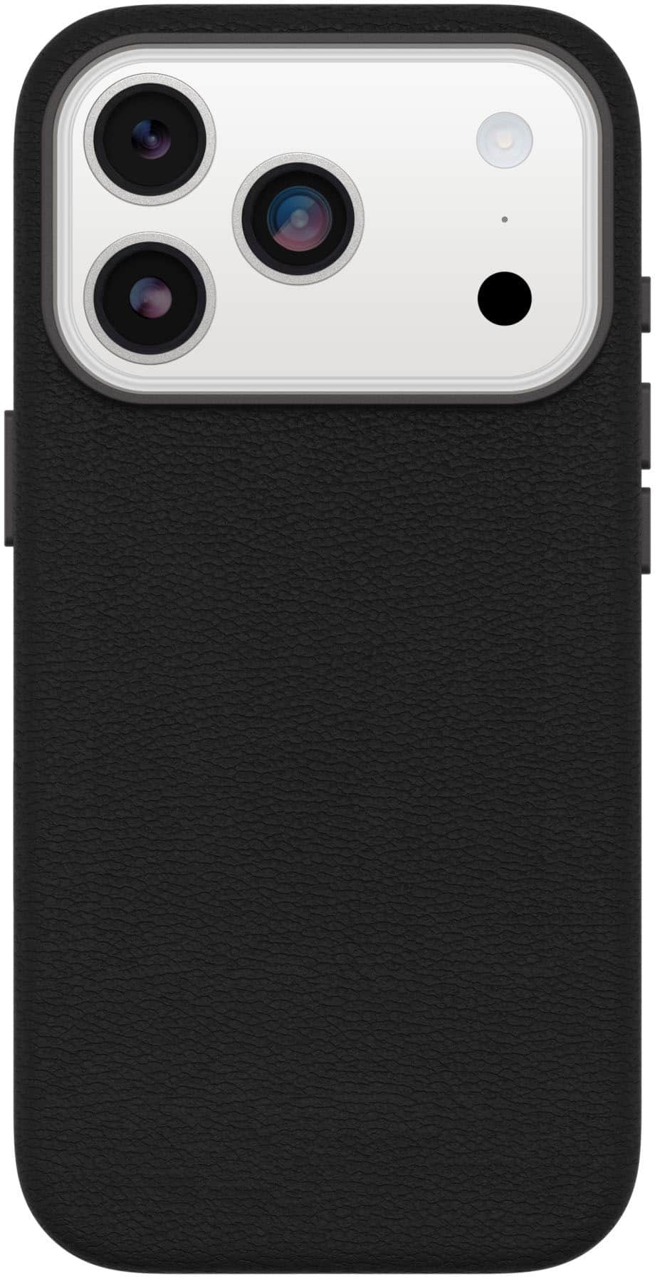 OtterBox - Symmetry Series Cactus Leather Hard Shell for Apple iPhone 17 Pro - Noir Ash - Front_Zoom
