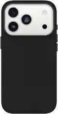 Front. OtterBox - Symmetry Series Cactus Leather Hard Shell for Apple iPhone 18 Pro and Apple iPhone 17 Pro - Noir Ash.