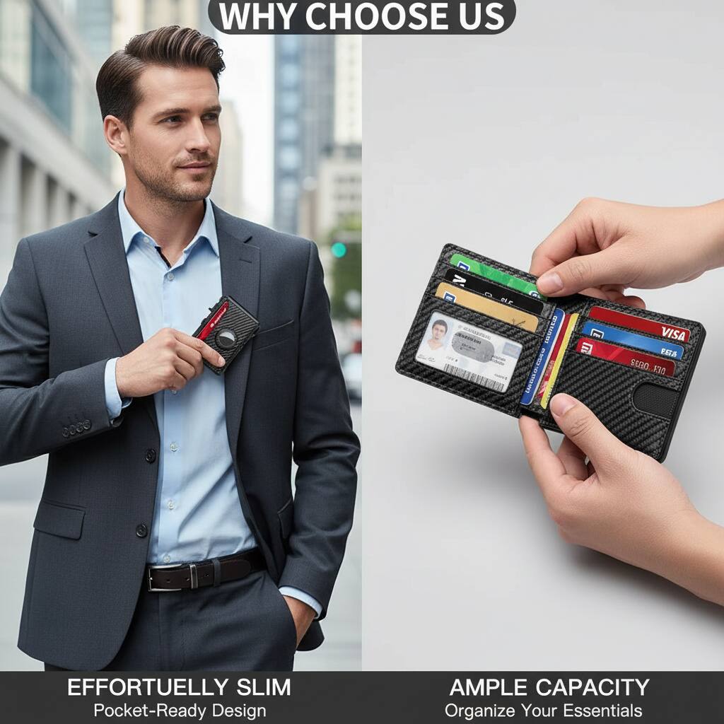 WHY CHOOSE US

EFFORTUELLY SLIM
Pocket-Ready Design

AMPLE CAPACITY
Organize Your Essentials