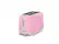 Angle. SMEG - SMEG TSF02 4-Slice Long Wide-Slot Toaster - Pink.