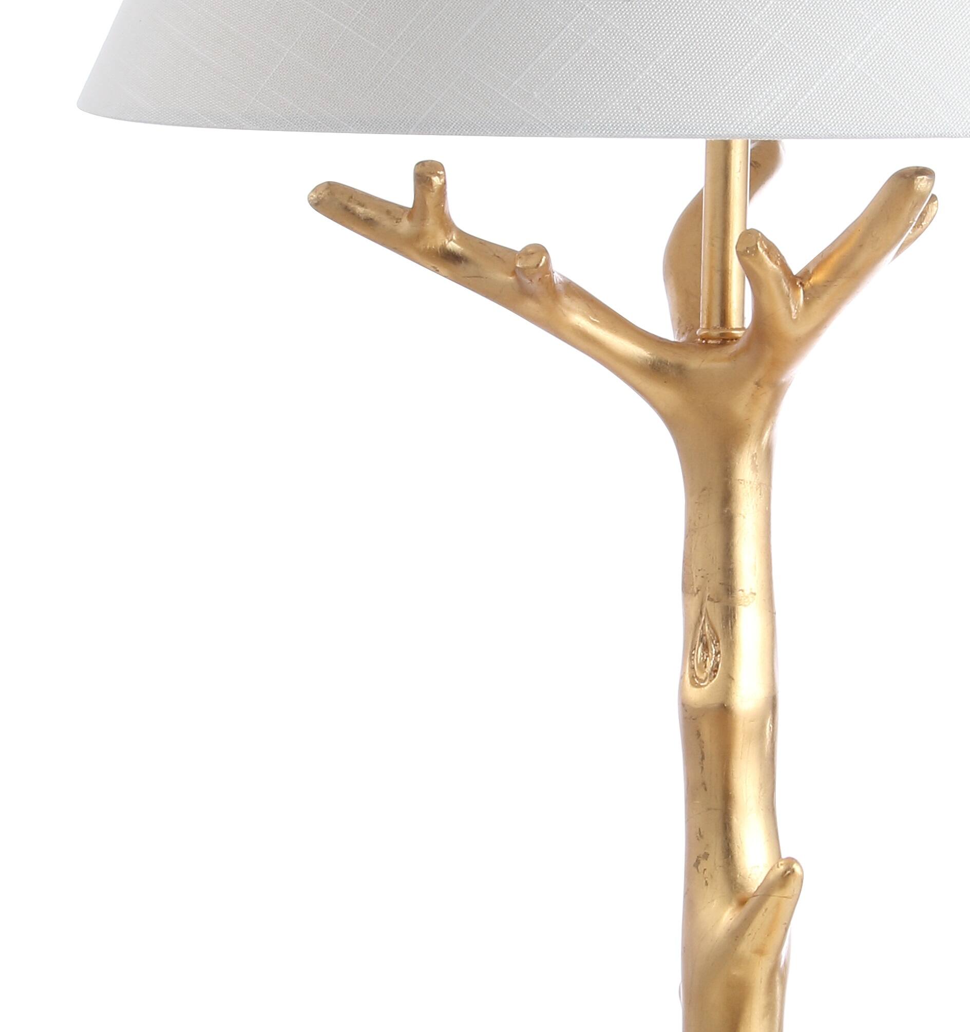 Alt View 3. Jonathan Y - Galen 33.5" Resin LED Table Lamp, Gold - Gold leaf.